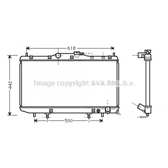 Radiateur, refroidissement du moteur AVA QUALITY COOLING TO2261
