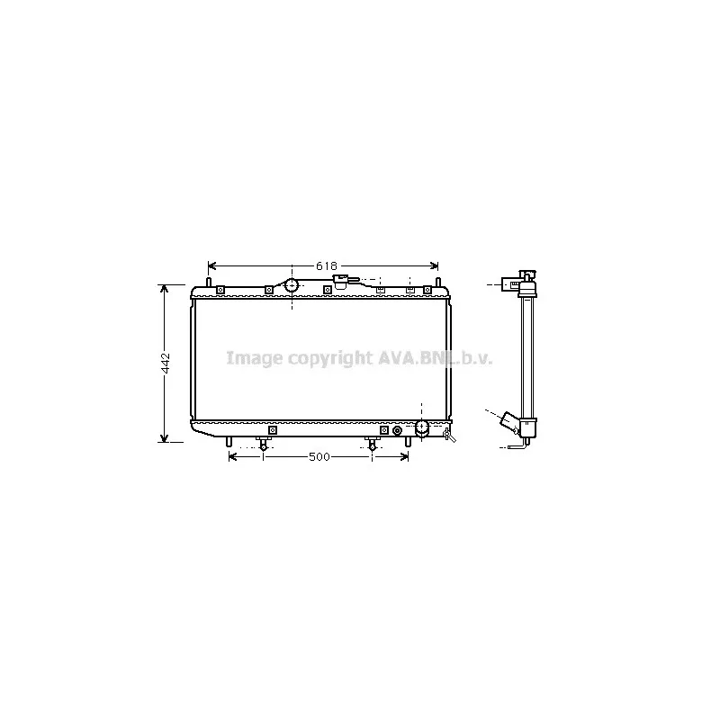 Radiateur, refroidissement du moteur AVA QUALITY COOLING TO2261