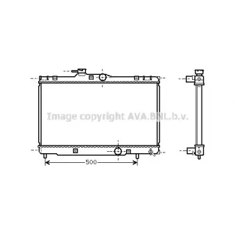 Radiateur, refroidissement du moteur AVA QUALITY COOLING TO2273