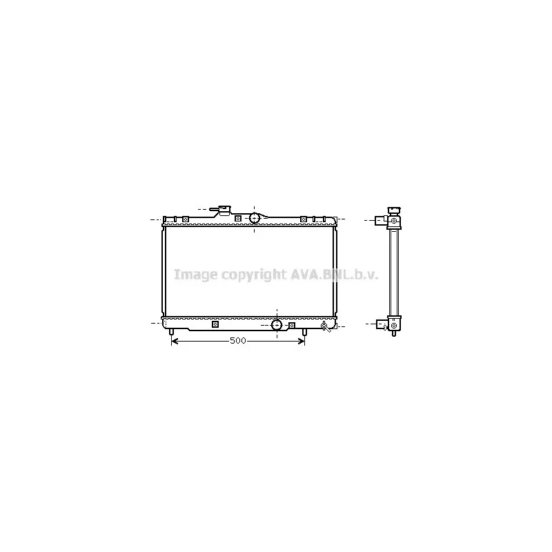 Radiateur, refroidissement du moteur AVA QUALITY COOLING TO2273