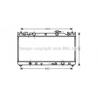 Radiateur, refroidissement du moteur AVA QUALITY COOLING TO2282