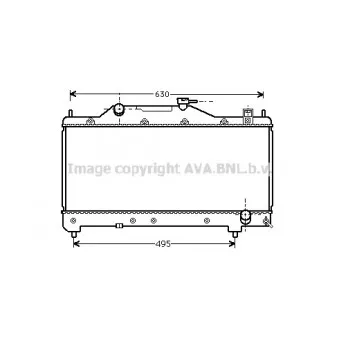 Radiateur, refroidissement du moteur AVA QUALITY COOLING TO2283