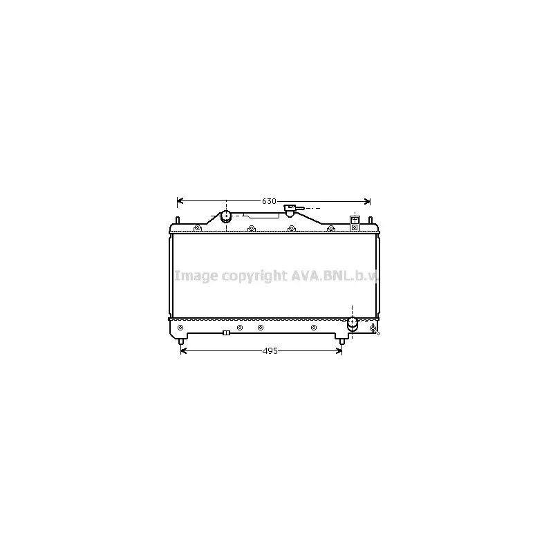 Radiateur, refroidissement du moteur AVA QUALITY COOLING TO2283
