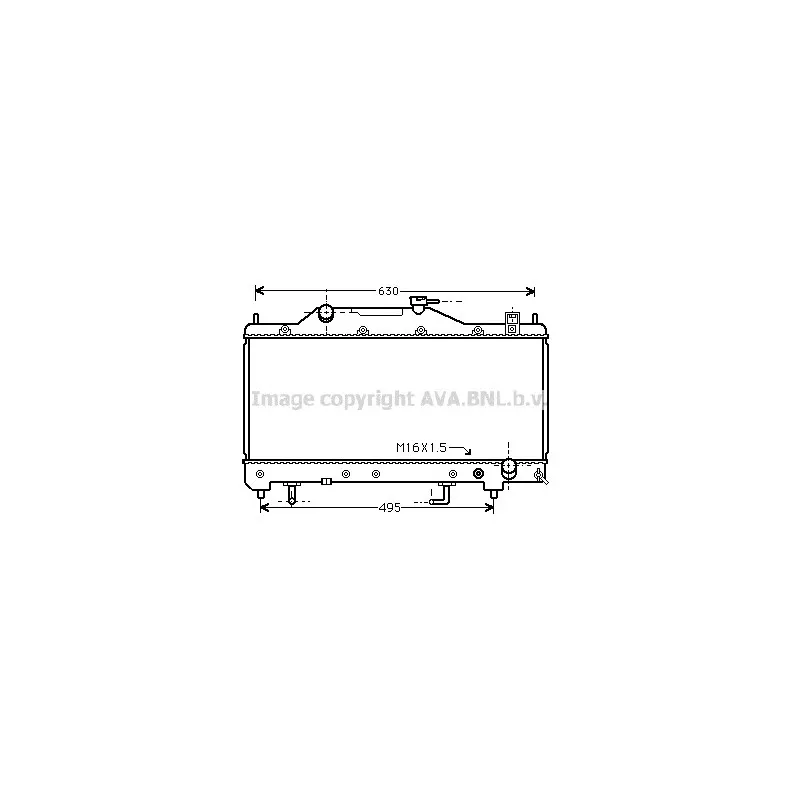 Radiateur, refroidissement du moteur AVA QUALITY COOLING TO2285