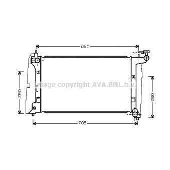 Radiateur, refroidissement du moteur AVA QUALITY COOLING TO2289