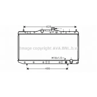 Radiateur, refroidissement du moteur AVA QUALITY COOLING TO2291