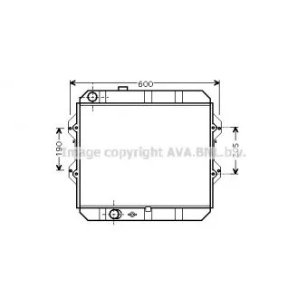 Radiateur, refroidissement du moteur AVA QUALITY COOLING TO2292