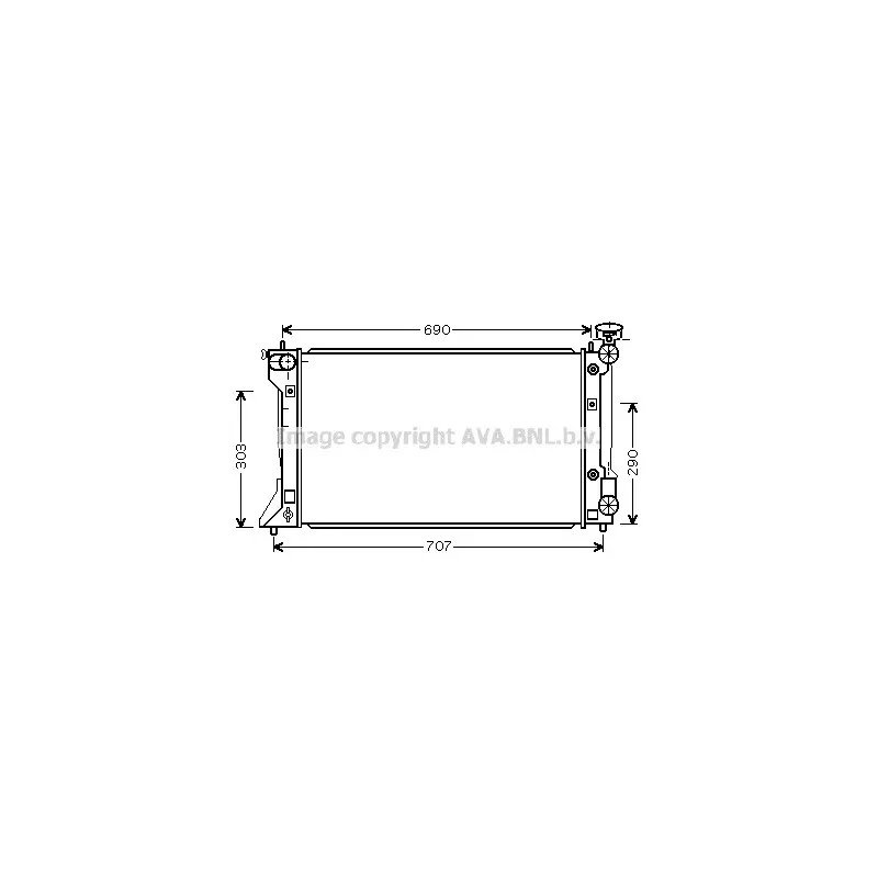 Radiateur, refroidissement du moteur AVA QUALITY COOLING TO2293
