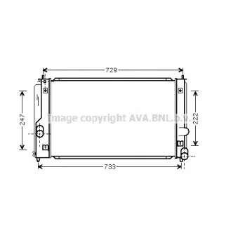 Radiateur, refroidissement du moteur AVA QUALITY COOLING TO2295