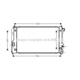 Radiateur, refroidissement du moteur AVA QUALITY COOLING TO2296