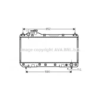 Radiateur, refroidissement du moteur AVA QUALITY COOLING TO2297