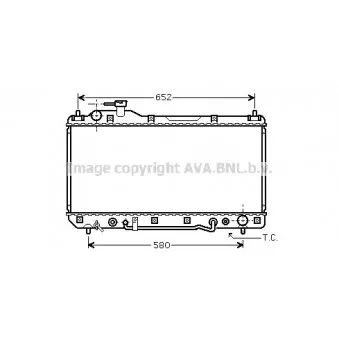 Radiateur, refroidissement du moteur AVA QUALITY COOLING TO2298