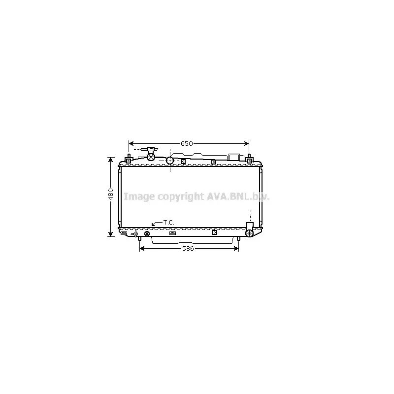 Radiateur, refroidissement du moteur AVA QUALITY COOLING TO2299