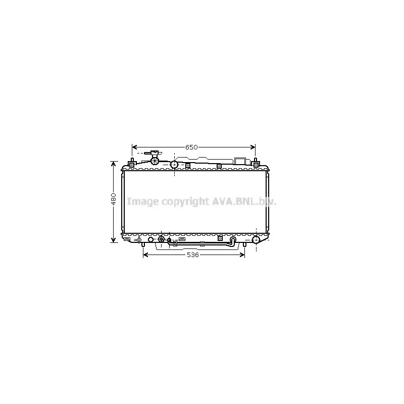 Radiateur, refroidissement du moteur AVA QUALITY COOLING TO2300