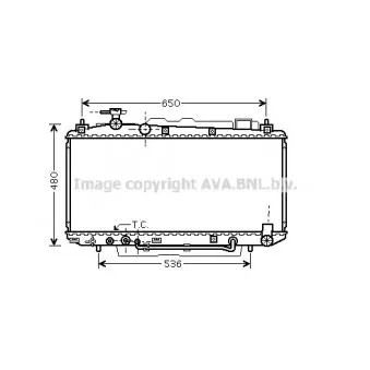 Radiateur, refroidissement du moteur AVA QUALITY COOLING TO2301