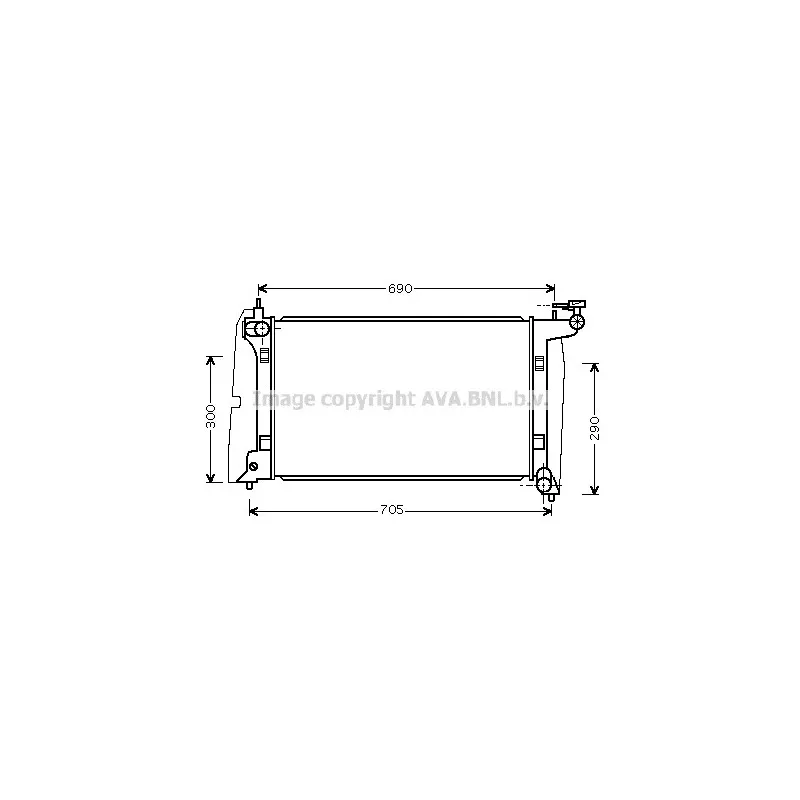 Radiateur, refroidissement du moteur AVA QUALITY COOLING TO2302