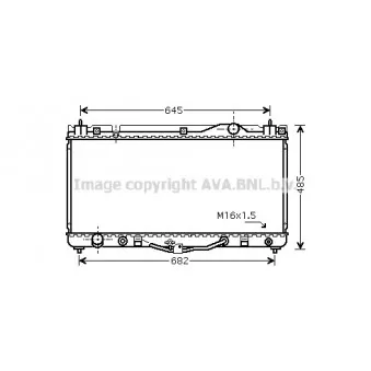 Radiateur, refroidissement du moteur AVA QUALITY COOLING TO2303