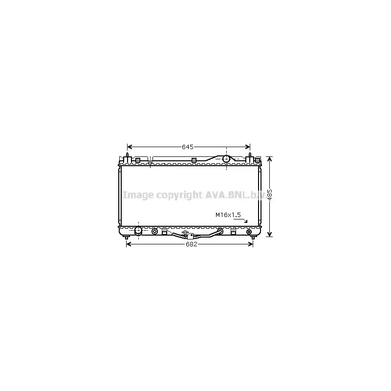 Radiateur, refroidissement du moteur AVA QUALITY COOLING TO2303