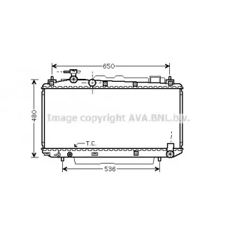 Radiateur, refroidissement du moteur AVA QUALITY COOLING TO2305