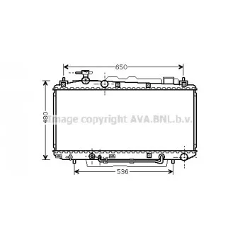 Radiateur, refroidissement du moteur AVA QUALITY COOLING TO2306