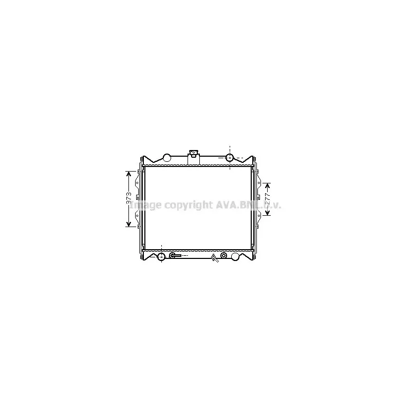 Radiateur, refroidissement du moteur AVA QUALITY COOLING TO2311