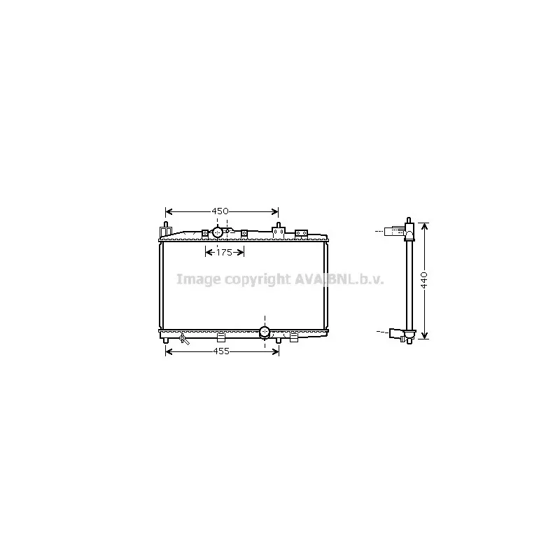 Radiateur, refroidissement du moteur AVA QUALITY COOLING TO2318