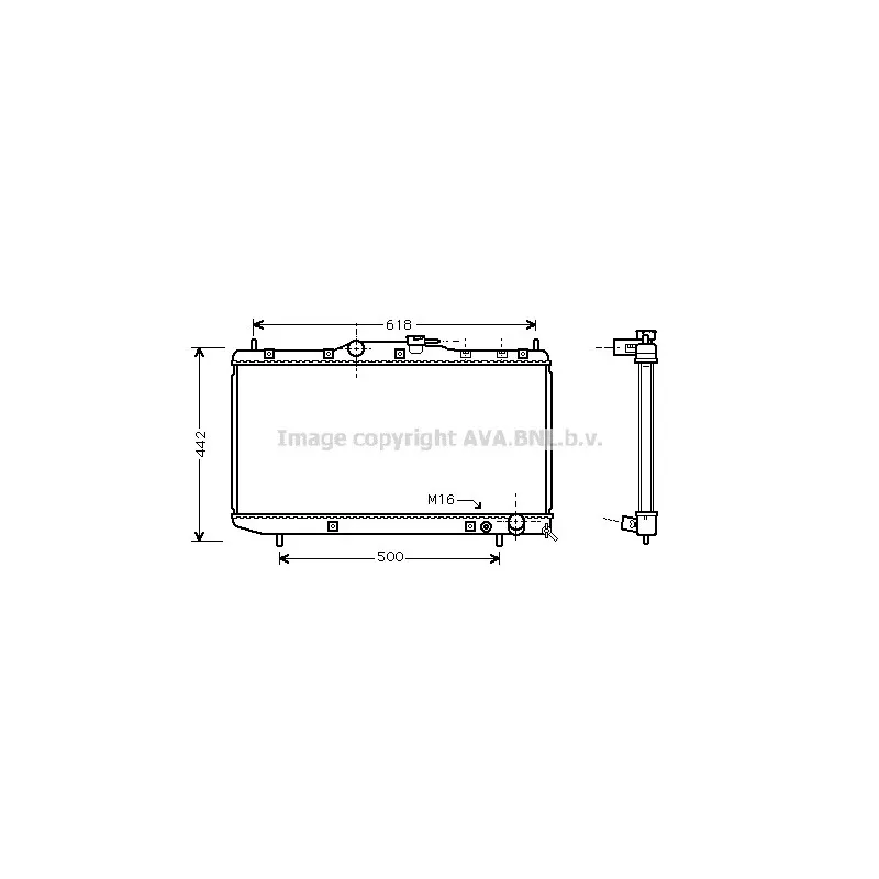 Radiateur, refroidissement du moteur AVA QUALITY COOLING TO2320