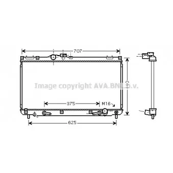 Radiateur, refroidissement du moteur AVA QUALITY COOLING