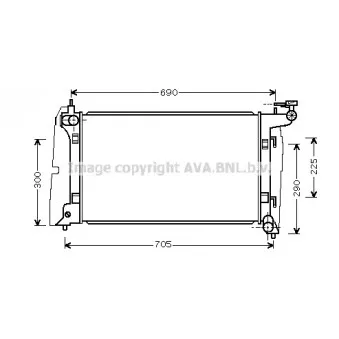Radiateur, refroidissement du moteur AVA QUALITY COOLING TO2323