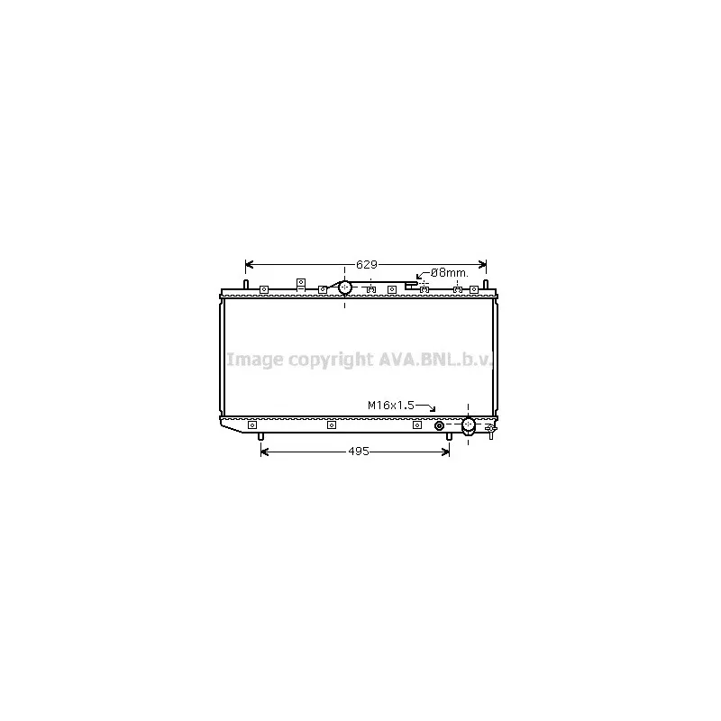 Radiateur, refroidissement du moteur AVA QUALITY COOLING TO2324