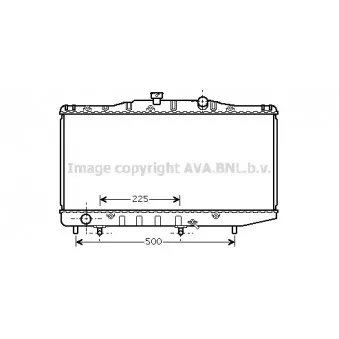Radiateur, refroidissement du moteur AVA QUALITY COOLING TO2325