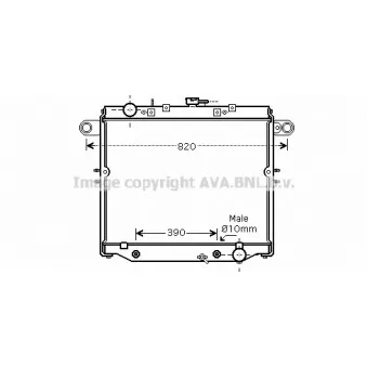 Radiateur, refroidissement du moteur AVA QUALITY COOLING TO2329