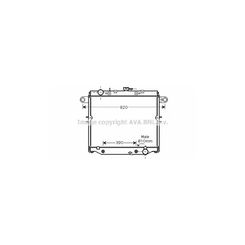 Radiateur, refroidissement du moteur AVA QUALITY COOLING TO2329