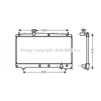 Radiateur, refroidissement du moteur AVA QUALITY COOLING TO2331