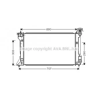 Radiateur, refroidissement du moteur AVA QUALITY COOLING TO2332