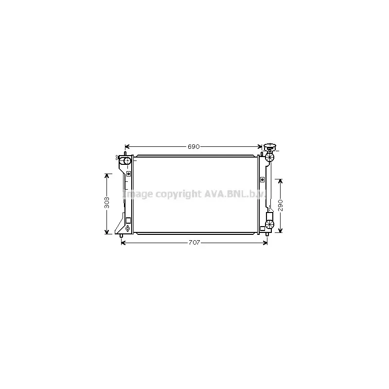 Radiateur, refroidissement du moteur AVA QUALITY COOLING TO2332