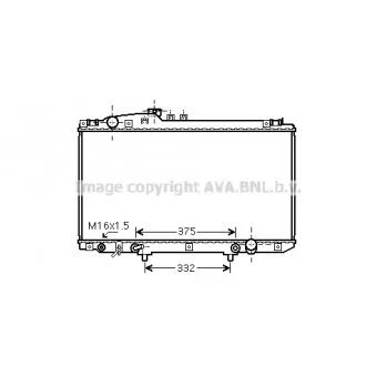 Radiateur, refroidissement du moteur AVA QUALITY COOLING TO2337