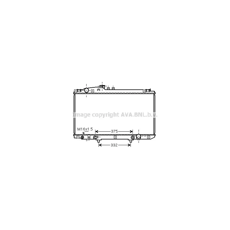 Radiateur, refroidissement du moteur AVA QUALITY COOLING TO2337