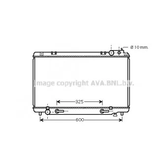 Radiateur, refroidissement du moteur AVA QUALITY COOLING TO2338