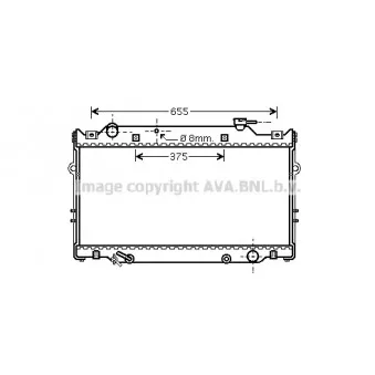 Radiateur, refroidissement du moteur AVA QUALITY COOLING TO2339
