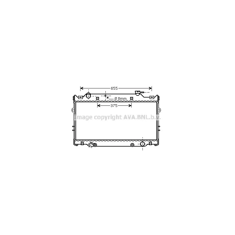 Radiateur, refroidissement du moteur AVA QUALITY COOLING TO2339