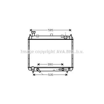 Radiateur, refroidissement du moteur AVA QUALITY COOLING TO2340