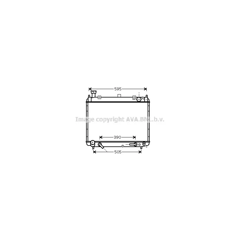 Radiateur, refroidissement du moteur AVA QUALITY COOLING TO2340