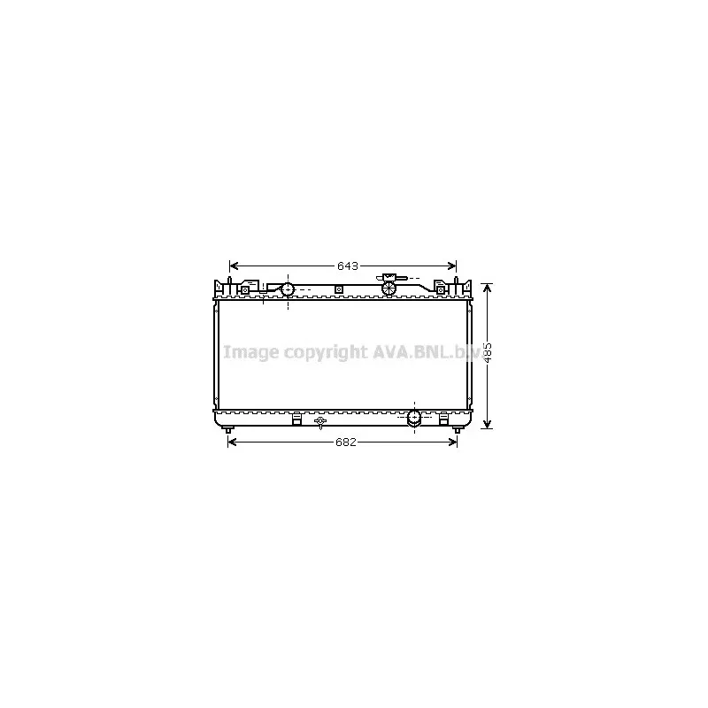 Radiateur, refroidissement du moteur AVA QUALITY COOLING TO2341