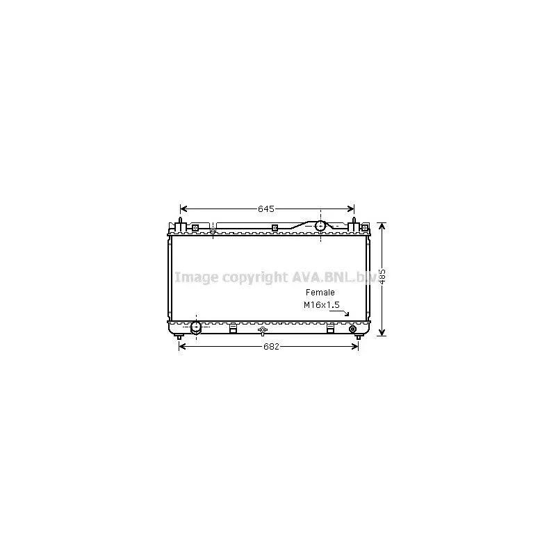 Radiateur, refroidissement du moteur AVA QUALITY COOLING TO2342