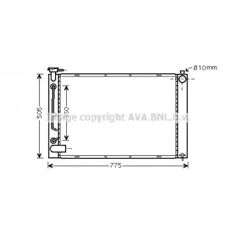 Radiateur, refroidissement du moteur AVA QUALITY COOLING TO2343