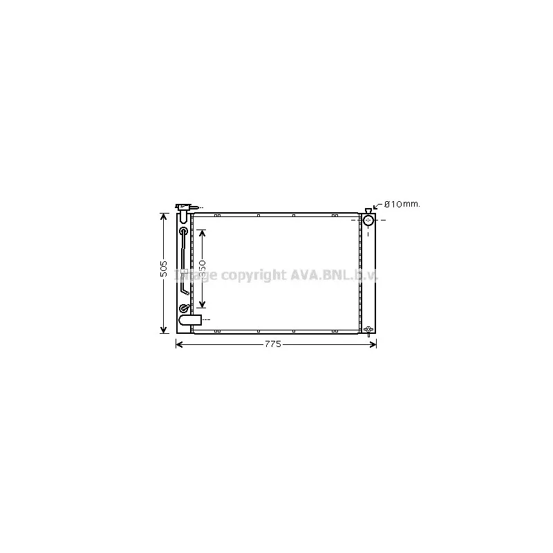 Radiateur, refroidissement du moteur AVA QUALITY COOLING TO2343