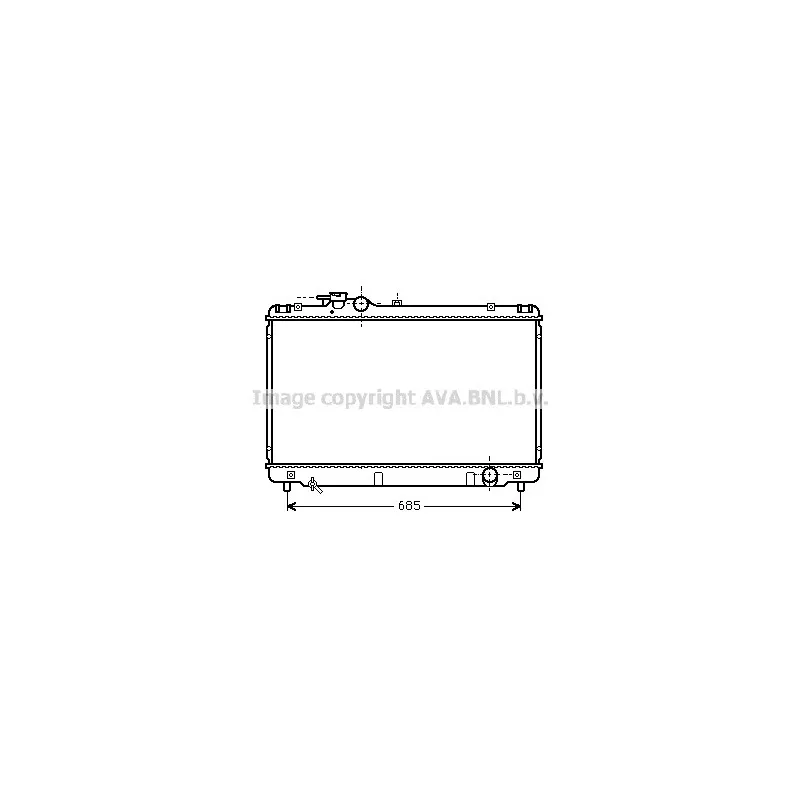 Radiateur, refroidissement du moteur AVA QUALITY COOLING TO2344