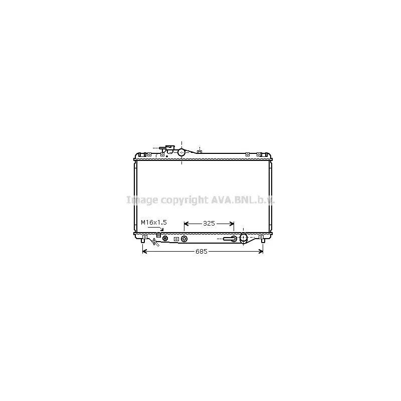 Radiateur, refroidissement du moteur AVA QUALITY COOLING TO2345