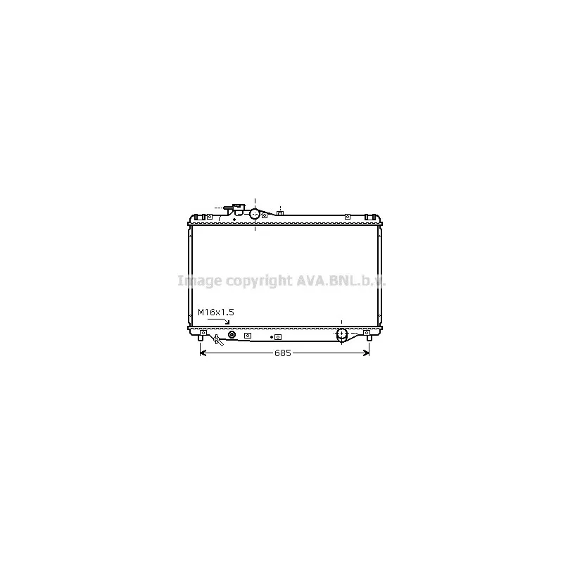 Radiateur, refroidissement du moteur AVA QUALITY COOLING TO2347